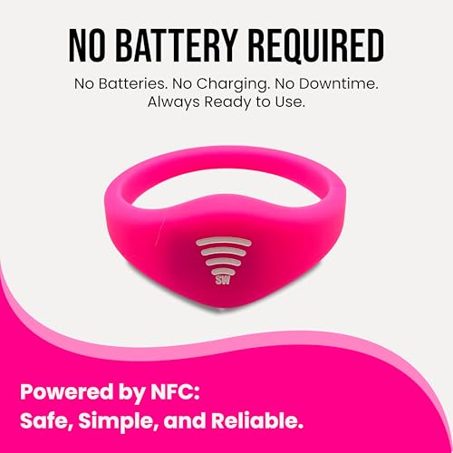 Image of Kids ID Bracelet - Fitted NFC Safety Wristband, Slip-On Child ID Band for Emergency Contact Info, Waterproof Silicone, Not GPS, Wear on Wrist or Ankle, Ideal for Theme Parks, Travel & Beaches