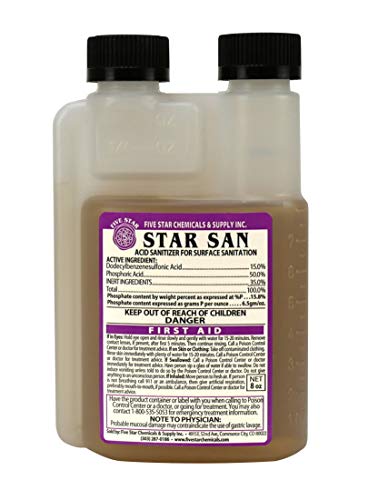Five Star - Star San - 8 Ounce - Brew Sanitizer High Foaming Acid Anionic