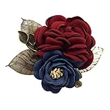 . Hochwertiges Polyester-Blumen-, Blattdekor und Anstecknadel für festen Halt. Nie verwelken und verblassen, kann es als Andenken behalten.
