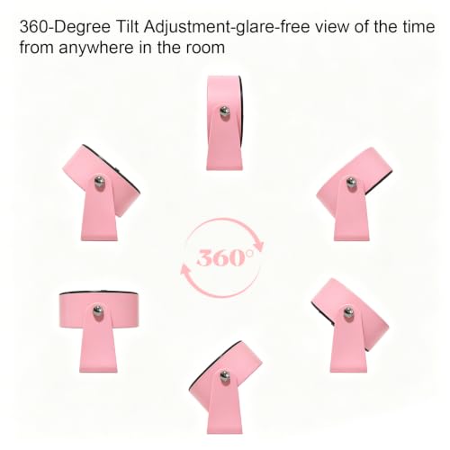 Image of Lamisola 3.5 Inch Small Desk Battery Clock, Pink Alarm Clock for Girls | Travel Clock for Bedroom Bathroom Table Shelf Bedside Cute Metal Vintage Silent Night Light Snooze for Kids Seniors