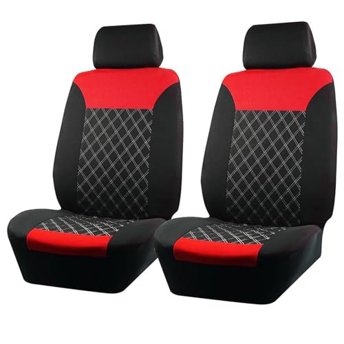 Housses siège voiture brodées à double ligne matelassée rouge