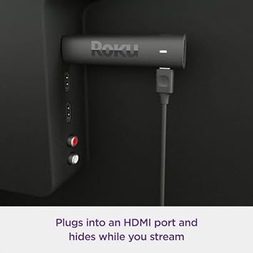 Roku Streaming Stick 4K Streaming Device 4K/HDR/Dolby Vision with Voice Remote and TV Controls