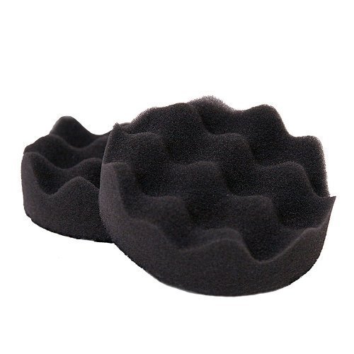 ISC Waffle Foam Superior Pad Black Buffing Foam Pad for Polishing,Wax Etc. (5" Inch) 1