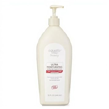 Equate Beauty Ultra Moisturizing Body Lotion for Extra Dry Skin with Vitamins C, E & B5, 32 fl oz, Dermatologist-Tested