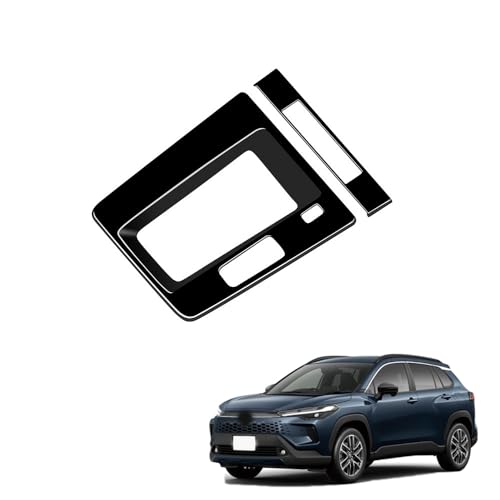 FOR 新型 カローラクロス 10系 ZVG13 ZVG16 (2025年5月〜) カスタムパーツ シフトパネル シフトトリムフレーム ABS樹脂 車種専用設計 傷防止 耐摩耗性 内装トリム 取り付け簡単 カローラクロス アクセサリー (明るい黒)