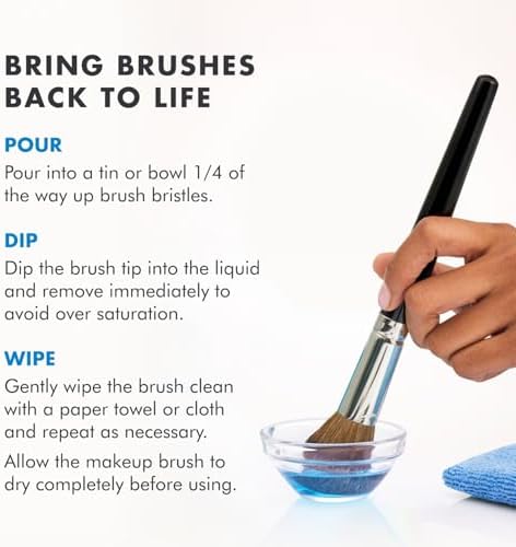 Cinema Secrets Original Blue Vanilla Makeup Brush Cleaner Solution - Professional Cleanser for Makeup Brushes - Quick-Drying, Rinse-Free Formula - Removes Stubborn Waterproof Make Up (2 fl oz) - 5