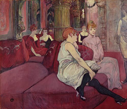 Tableau Henri De Toulouse Lautrec Salon de la rue des Moulins affiche emotion pour salon