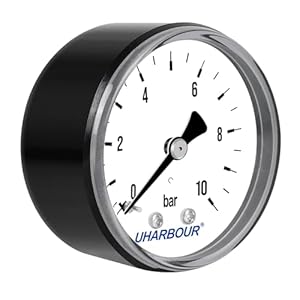 UHARBOUR Manometer Wasser 0-10 Bar