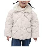 [Avarrerog] ダウンジャケット ベビー フードなし 冬 ジャケット 男の子 女の子 防寒 裹起毛 子供 コート おしゃれ ラペル カーディガン 軽量 ボタン フランネル 厚手 中綿 ジャケット 子供服 防風 保温 ベビーコート 通園 通学 雪遊び 子供服 女の子 秋冬 ダウンジャケット キッズ 120 男の子 キッズ ダウンジャケット(ホワイト,130)