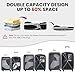 10 Set Compression Packing Cubes, Lightweight Travel Essentials, Stretchable Expandable Storage Bags, Compression Bags for Travel Accessories Luggage Storage Set (10 Pcs, Black)