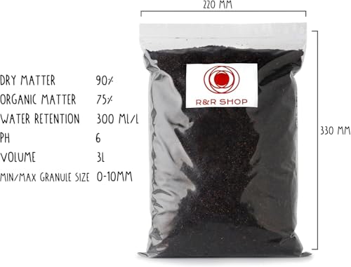R&R SHOP - Fine Black Peat, Neutral PH to Enrich the Soil of Plants, Vegetable Gardens and Lawn (22L) - Image 3