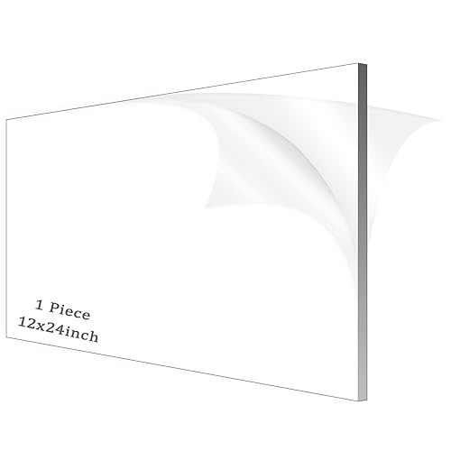 Miniatura 11 de 2 piezas de hojas de acrílico de 1/8" de grosor (3mm), plexiglás fundido transparente de 18” x 24” con papel protector para letreros, proyectos