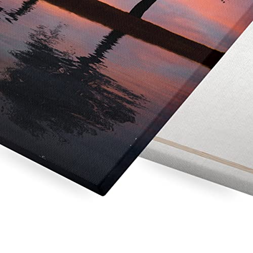 Tableau éléphant coucher de soleil pour raviver un mur blanc triste 69x60 - 2