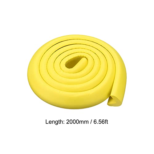 Image of uxcell Corner Guards Edge Protectors 6.56ft(2M), Foam Safety Bumper L Shape for Furniture Corner Table Edge Guard, Yellow