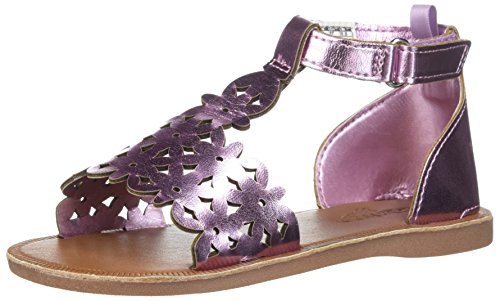 OshKosh B'Gosh Baby-Girl's Winnie Metallic Flower T-Strap Sandal, Purple, 8 M US Toddler