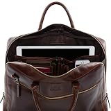 SID & VAIN Duża torba na laptopa z prawdziwej skóry – torba biznesowa na laptopa o przekątnej ekranu 15,4", duża – torba na ramię z kieszenią na laptopa – skórzana torba męska i damska ręcznie