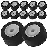 MOBUTOFU 12 Stück Andruckrollen 11,5mm Durchmesser aus Gummi Praktische Ersatzteile Schwarz für Kassettenrekorder und Videorekorder für Reparatur und Wartung