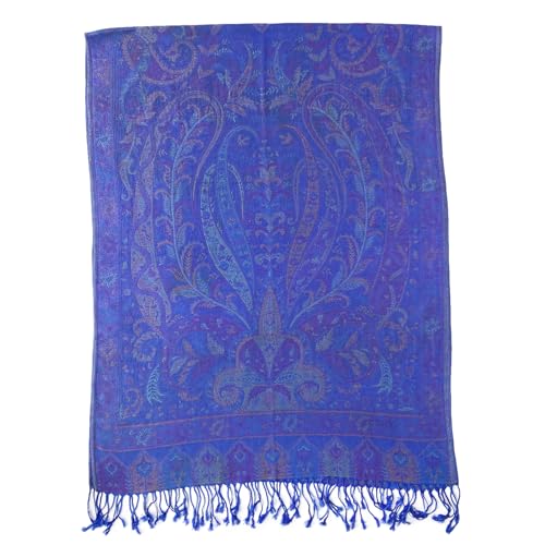 Paisley Jacquard Pashmina Rave Shawl Wraps Scarf for Women, Evening Wedding Festival Accessory with Fringe3
