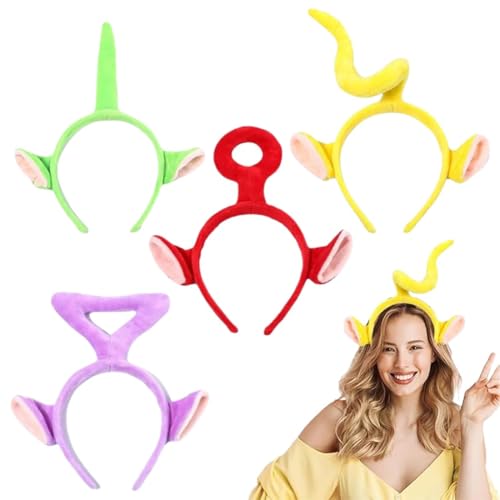MIRKUZI Bandeaux mode pour femmes 4 adorables bandeaux en forme de Teletubbies