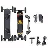 Off-Road All Terrain Electric Skateboard, Ultra-Long 20-31 Miles Range Mountain Board, Highest 28-32 MPH Top Speed,27 MPH & 18 Miles Range, 7+2+2 Maple and Fiber Glass Up to 330 lbs Right.