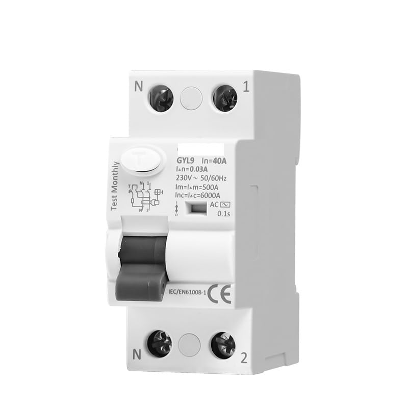 INOKAI AC Type RCCB Electromagnetic Residual Current Circuit Breaker AC ELCB 2 Pole 25A 40A 63A 100A RCD 30mA 100mA 300mA(2P 63A,300mA)