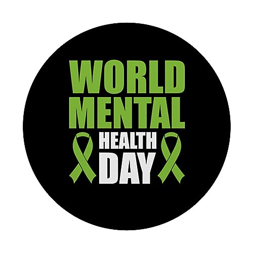 World Mental Health Day PopSockets Swappable PopGrip, Black - Image 3