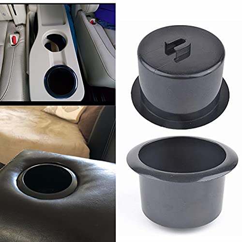 2 Pcs Plastic Cup Holder Insert For Car Sofa, Recliner Handles Replacement Cup Holder For Boat Truck Rv Couch Poker Table (Black) #TOP5
