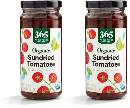 365 by Whole Foods Market, Organic Sundried Tomatoes In Olive Oil, 8.5 Ounce (Pack of 2)