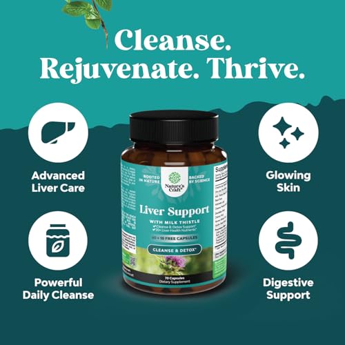 Liver Cleanse Detox & Repair Formula - Herbal Liver Support Supplement with Milk Thistle Turmeric Dandelion Root & Artichoke Extract for Liver Health - Silymarin Milk Thistle Liver Detox Capsules - Image 5