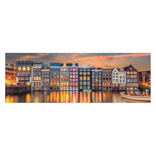 Puzzle Panorama 1000 pièces : Amsterdam lumineuse Clementoni Puzzles - vue 3