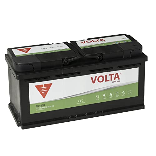 Batería de coche AGM 105Ah 950A para recambio de acumulador Start-Stop con positivo derecha