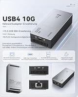 XikeStor USB4 10G Ethernet Adapter mit M.2 SSD-Gehäuse, für MacBook & PC – Ansicht 2