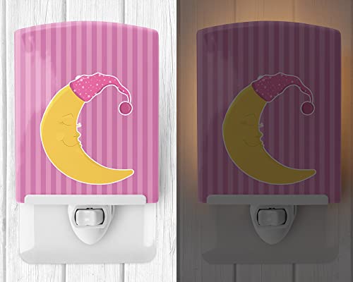 Lámpara de mesa de cerámica Baby Girl Moon multicolor miniatura 2