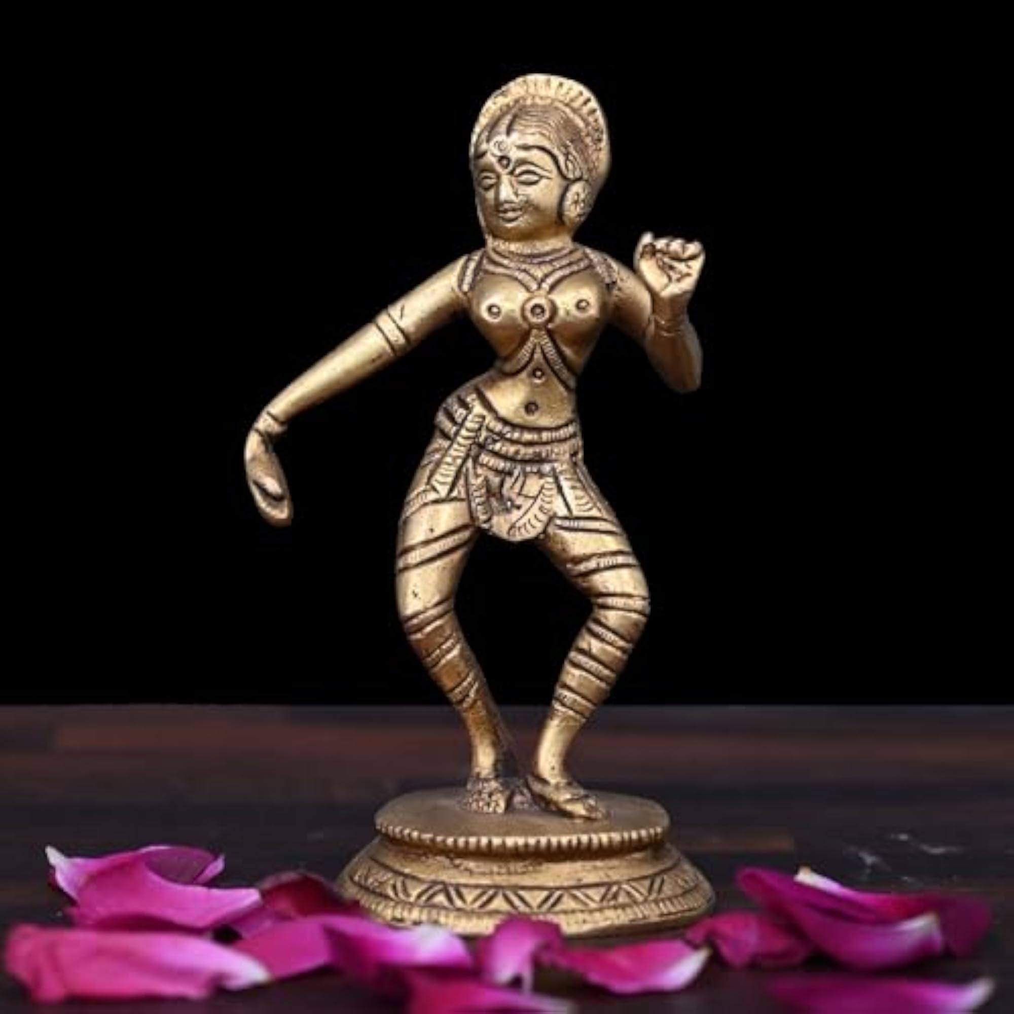 Brass Kathakali Dancing Lady Showpiece
