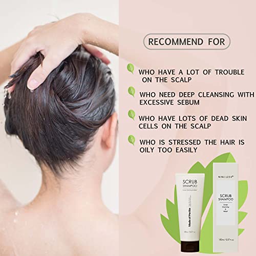 Nineless Magic Nine Perlite Scalp Scrub Shampoo 150Ml/ 5.07 Fl Oz, Perlite Scalp Scrub & Scalp Exfoliator For Dry, Removes Buildup, Sebum Control, Dandruff Dry Scalp With Centella Asiatica #TOP3