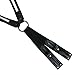 Boston Leather Leather Reflective Button End Fireman Work Suspenders, Black