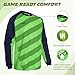 Vizari Padova Adult Soccer Goalkeeper Jersey for Adults | Shock Absorbing Long Sleeve Goalie Jersey for On & Off-Field Wear Green/Navy