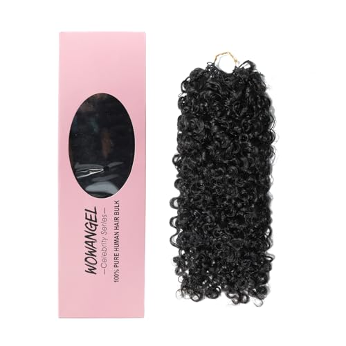 WOWANGEL Burmese Curly Crochet Hair Natural Black-1B 14 Inch 1 Pack