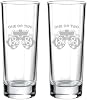 Set de 2 vasos altos para shot MIP con foróptero, uno o dos, optometrista oculista | Regalo; 2oz; Vaso para shot 2
