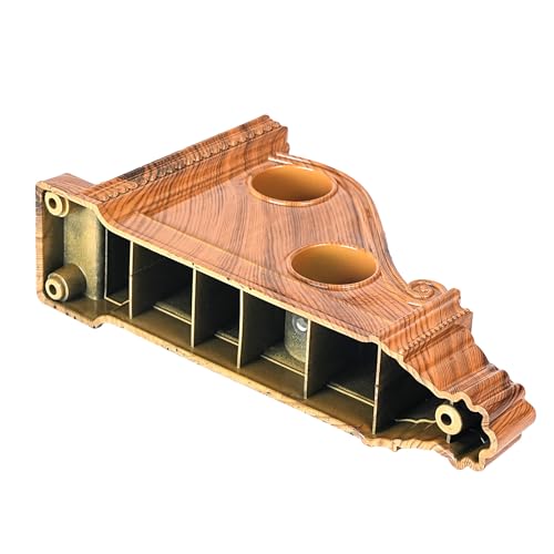2pcs Drapery Sconces CurtWood grainain Rod Holders Brackets with 1-4/7 Inch Diameter Double Holes Drapery Rod Holders Drapery Rod Brackets for Window Decoration by GFOZIUG - Image 4