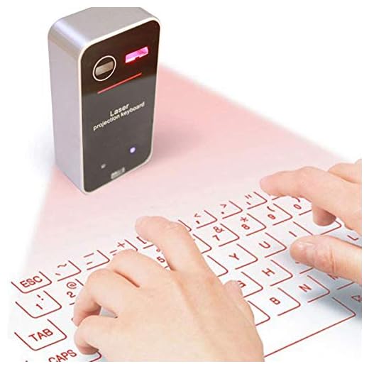 AGS Laser Projection Bluetooth Virtual Keyboard & Mouse for iPhone, Ipad, Smartphone and Tablets