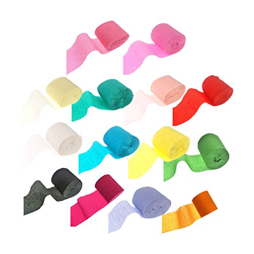 Papel para festa de crepe Healifty 14 peças para decoração de festa de casamento, aniversário, cabin