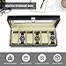 Watch Box Organizer 6/12 Slots Display Case with Glass Lid Anti-Scratch Storage Fashion PU Leather Holder 30x11x8cm/30.5x20x8cm
