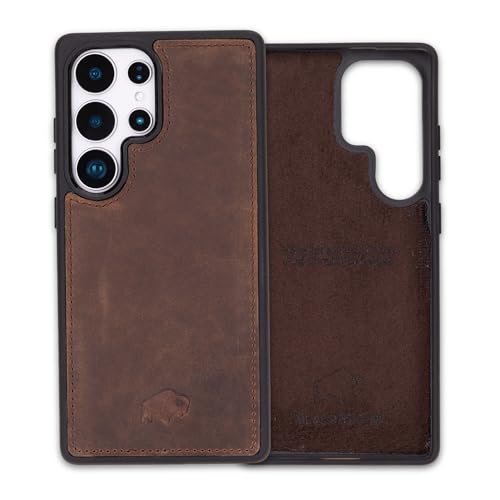 BLACKBROOK for Samsung S25 Ultra Case Leather, Wireless Charging Ready, Handmade Full Grain Leather Case for Samsung S25 Ultra - Slim Fit, Soft - York Elegant Phone Case with Drop Protection