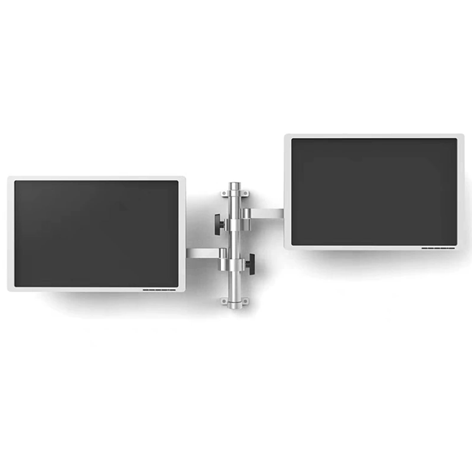 SICWEDIM Dual Monitor Wall Mount, Computer Screen Wall Bracket, Angle And Height Adjustable, For 16-32" Screens, Each Holds Up To 8kg, For Industrial & Office Use (40cm)