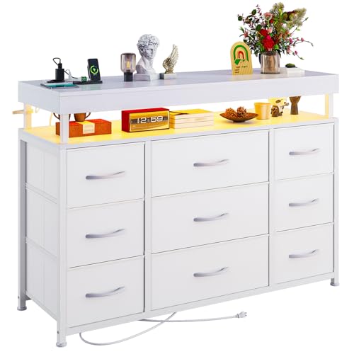 Opiniones y reviews de Cajonera Blanca Madera los 5 más buscados. 46 Simple Wisdom Cajonera para Recamara,Comoda Cajonera para Recamara con Regleta de Enchufes y Regleta de Luces,Cajoneras de Madera Viene con Nueve Cajones(Cajones de Tela),Cajoneras...