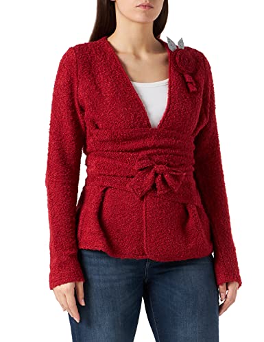 MAMATAYOE Miruxa Cardigan, Rouge, L Taille Courte Femme Cover