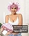 Satin Bonnets Silk Bonnet for Sleeping Women Hair Bonnet for Curly Hair Sleep Cap Reversible Double Layer Bonnets with Tie Band (Bean Paste Pink Bonnet + Satin Scrunchies)