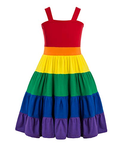 Disfraz de tutú con colores arcoíris para niñas 8 años miniatura 3