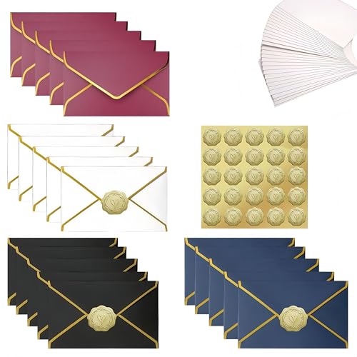 SDXCJY 4-farbige Umschläge, Geschenkumschläge für Hochzeiten...